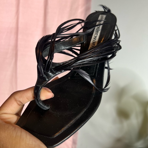 Alexander Wang Ivy Feather Capretto Heel - Picture 5 of 7